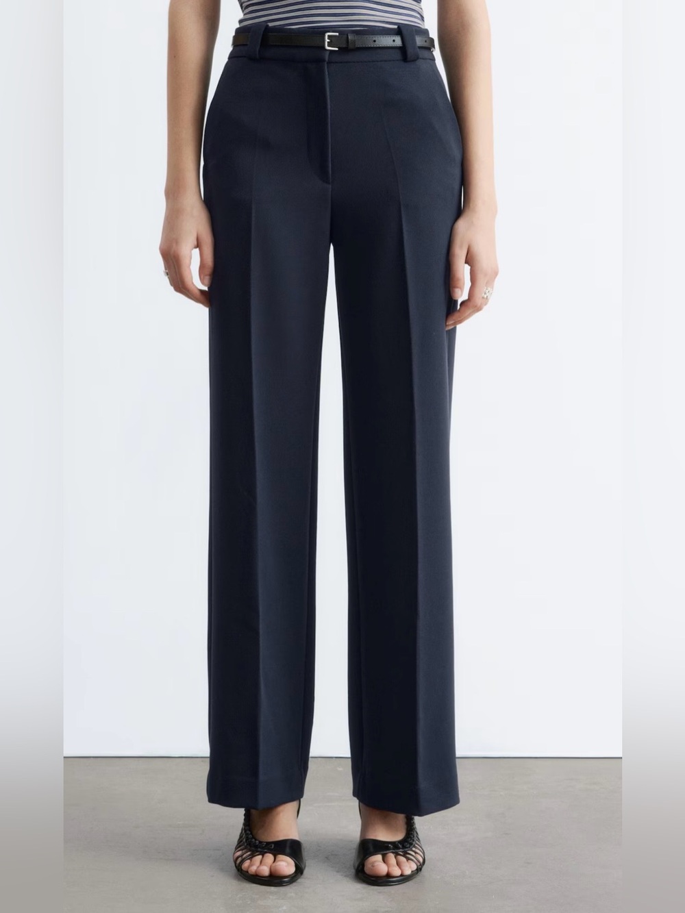 Joans studio women’s 14 W‎ tailored flat front black dress pants,stretch waist